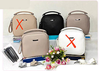 Сумочка жіноча крос-боді 21,5*20,5 см на два відділення зі штучної шкіри в різних кольорах Zhenya