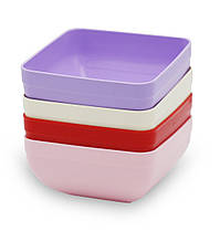 Миска Zambak Plastik Пластмасова Квадратна Рожева 1.2 л 84601