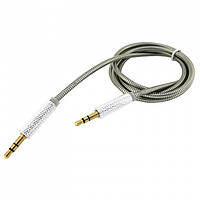 Кабель AUX 3.5 mm Walker A730 Metal Silver