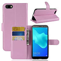 Чохол-книжка Litchie Wallet для Huawei Y5 2018 / Y5 Prime 2018 / Honor 7A Світло-рожевий