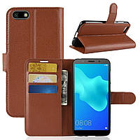 Чохол-книжка Litchie Wallet для Huawei Y5 2018 / Y5 Prime 2018 / Honor 7A Коричневий