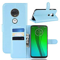 Чохол-книжка Litchie Wallet для Motorola Moto G7 Блакитний
