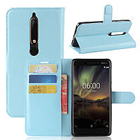 Чохол-книжка Litchie Wallet для Nokia 6 2018 / Nokia 6.1 Блакитний