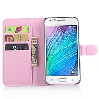 Чохол-книжка Litchie Wallet для Samsung J700 Galaxy J7 Світло-рожевий
