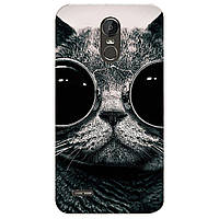 Чохол з малюнком Printed Silicone для LG Stylus 3 M400DY Кіт В Окулярах
