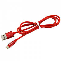 Дата кабель micro USB to USB Walker Red C725