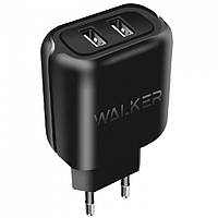 Мережевий зарядний пристрій Walker WH-27 2xUSB 2.1 A Чорний