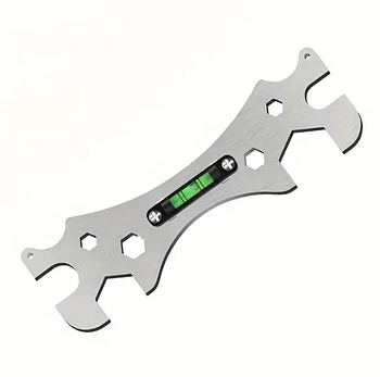 Ключ універсальний сантехнічний з рівнем Ключ для встановлення змішувача Сріблястий (KG-11942)