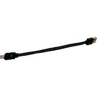 Дата кабель micro USB to USB Walker C755 Короткий Black