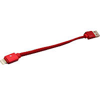 Дата кабель Lightning to USB Walker C755 Короткий Red