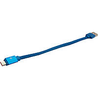 Дата кабель micro USB to USB Walker C755 Короткий Blue