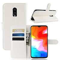 Чохол-книжка Litchie Wallet для OnePlus 6T Білий