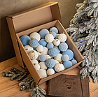 Набір новорічних кульок Slipo Оксамит Блакитний 40 одиниць (Бархат блак.)