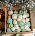 Набір новорічних кульок Slipo Оксамит М'ятний 40 одиниць (Бархат мятн.)