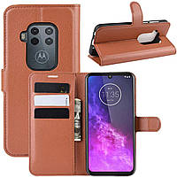 Чехол-книжка Litchie Wallet для Motorola One Zoom Brown