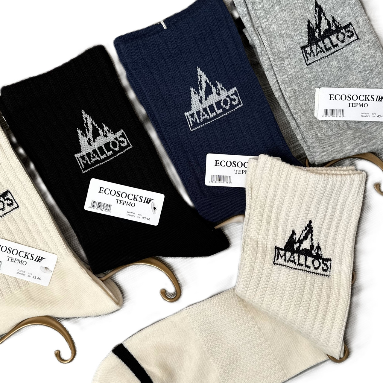 Набір кашемірових термо-теплих чоловічих шкарпеток з 10 пар "ECOSOCKS" (43-46 р.)