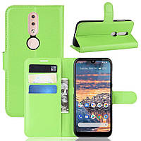 Чехол-книжка Litchie Wallet для Nokia 4.2 Green