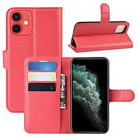 Чехол-книжка Litchie Wallet для Apple iPhone 12 Mini Red