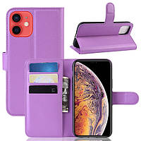 Чехол-книжка Litchie Wallet для Apple iPhone 12 Mini Violet