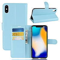 Чохол-книжка Litchie Wallet для Apple iPhone XS Max Blue