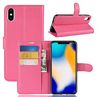 Чохол-книжка Litchie Wallet для Apple iPhone XS Max Rose