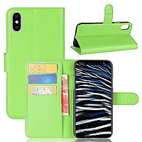 Чохол-книжка Litchie Wallet для Apple iPhone XS Max Green