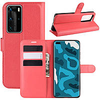 Чохол-книжка Litchie Wallet для Huawei P40 Pro Red