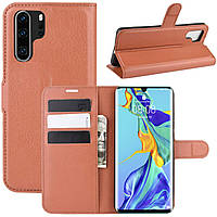 Чехол-книжка Litchie Wallet для Huawei P30 Pro Brown