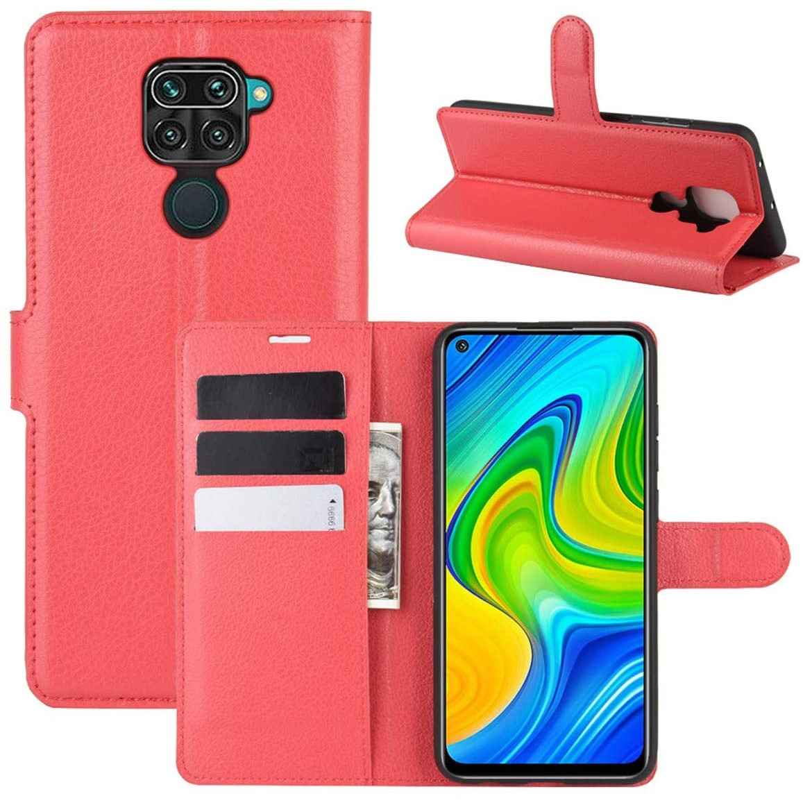 Чохол-книжка Litchie Wallet для Xiaomi Redmi Note 9 / 10X 4G Red