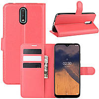 Чехол-книжка Litchie Wallet для Nokia 2.3 Red