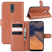 Чохол-книжка Litchie Wallet для Nokia 2.3 Brown