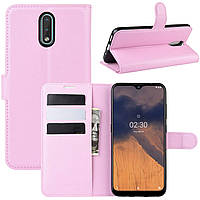 Чехол-книжка Litchie Wallet для Nokia 2.3 Pink