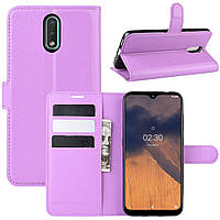 Чехол-книжка Litchie Wallet для Nokia 2.3 Violet