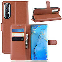 Чохол-книжка Litchie Wallet для Oppo Reno 3 Pro Brown