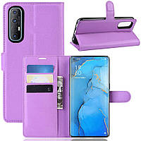 Чехол-книжка Litchie Wallet для Oppo Reno 3 Pro Violet