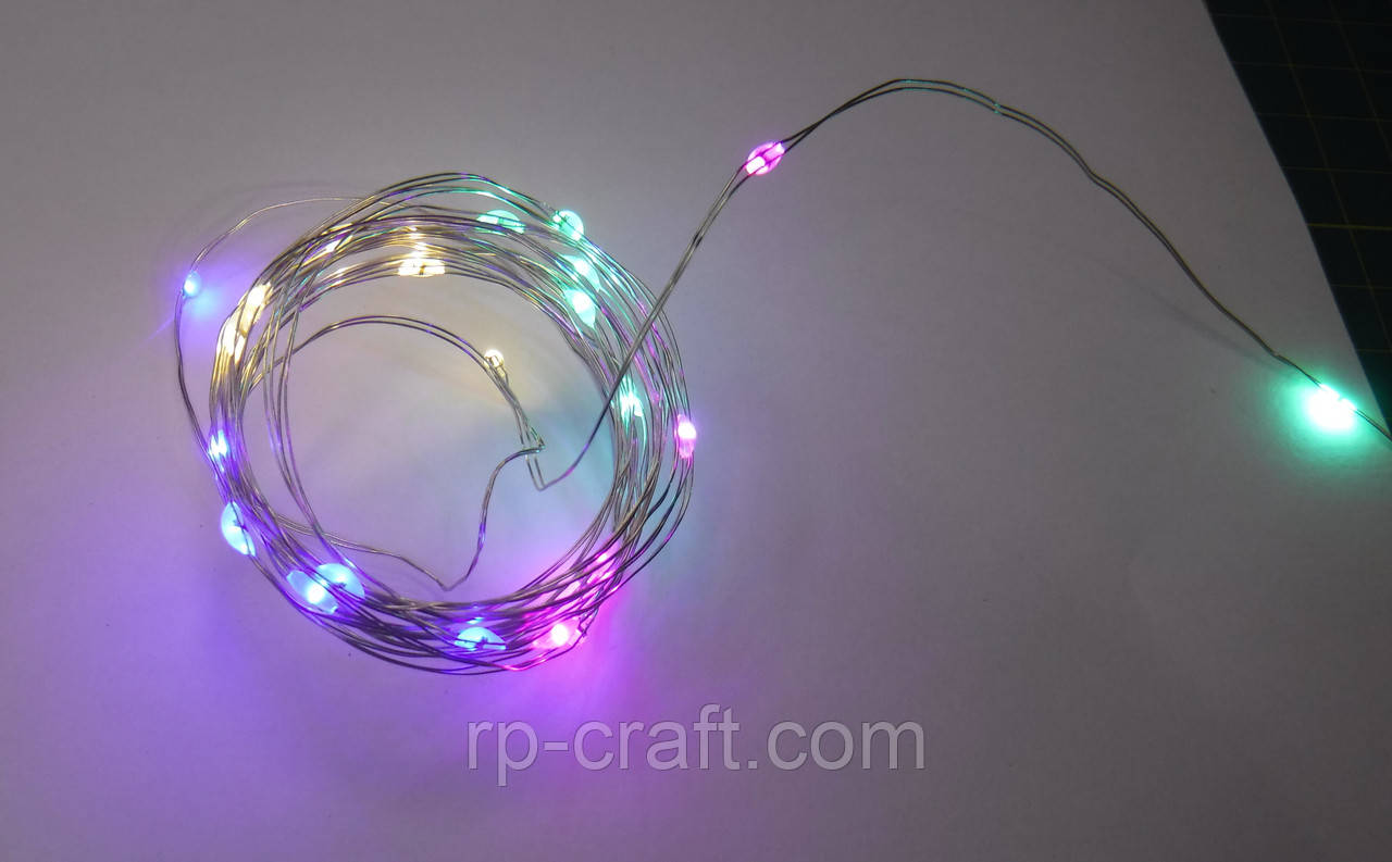 LED-гірлянда, 30 вогників, 3 метри від USB, фото 1