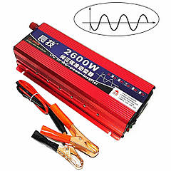 Інвертор 24 вольта 220 з чистою синусоїдою 2600W(1300W)