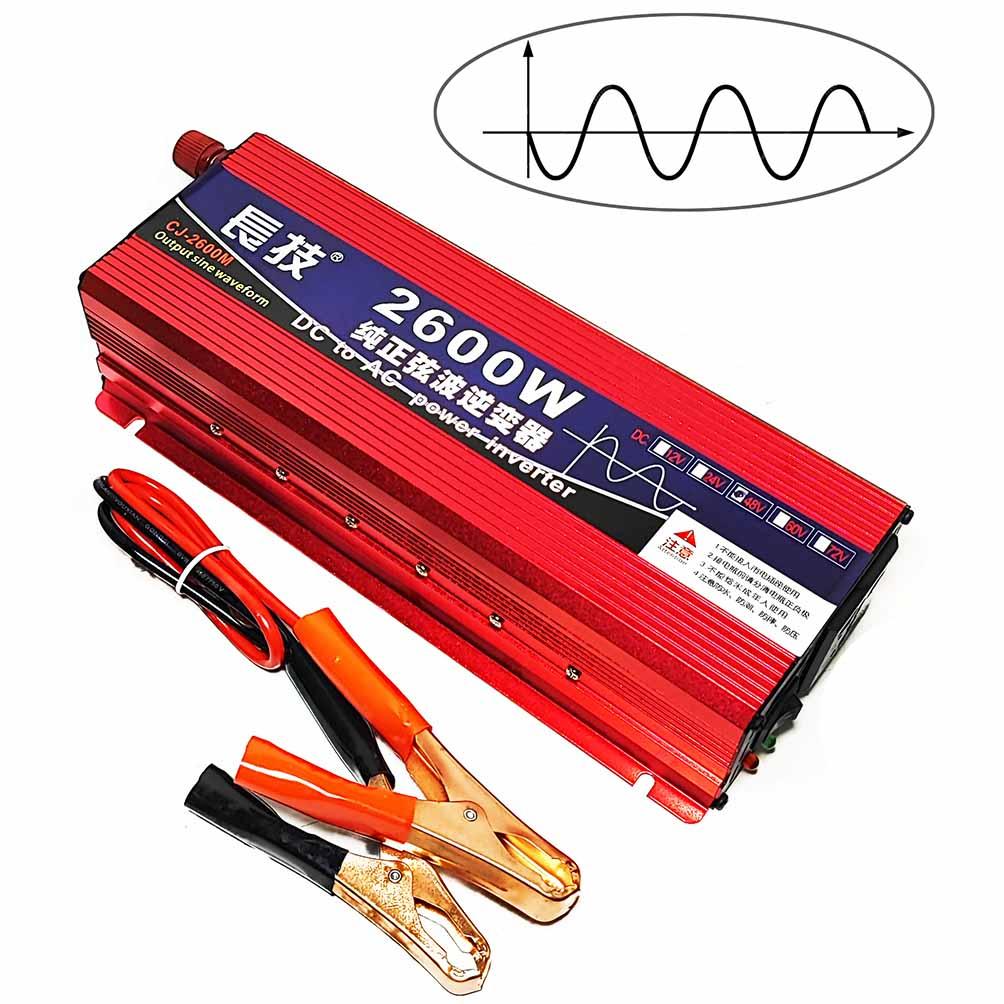 Інвертор 24 вольта 220 з чистою синусоїдою 2600W(1300W), фото 1