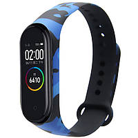 Ремінець Painted Strap для Xiaomi Mi Band 5 / 6  Blue Camo