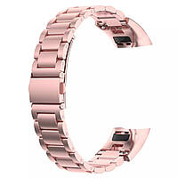 Ремінець Metal Armor Strap для Huawei Band 3 / 3 Pro / 4 Pro Rose Gold