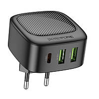 Сетевой зарядний пристрій BOROFONE BAS23A Lucky PD30W(1C2A) charger(EU) Black