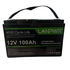 Акумулятор LanPWR LiFePO4 12V/100AH, bluetooth, 100A (1280W*h) (літій-залізо-фосфатний акумулятор для ДБЖ), фото 4