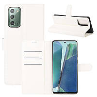 Чохол-книжка Litchie Wallet для Samsung Galaxy Note 20 White