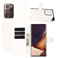 Чохол-книжка Litchie Wallet для Samsung Galaxy Note 20 Ultra White