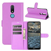 Чохол-книжка Litchie Wallet для Nokia 2.4 Violet