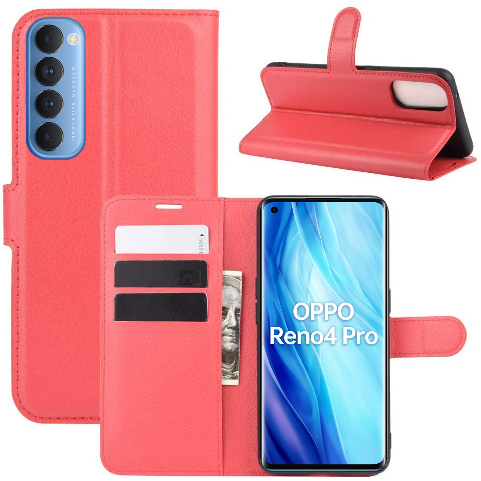 Чохол-книжка Litchie Wallet для Oppo Reno 4 Pro Red, фото 1