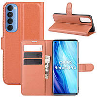 Чохол-книжка Litchie Wallet для Oppo Reno 4 Pro Brown