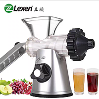 Соковитискач Lexen Healthy Juicer Manual (Сірого кольору) для соку пшениці та фруктів