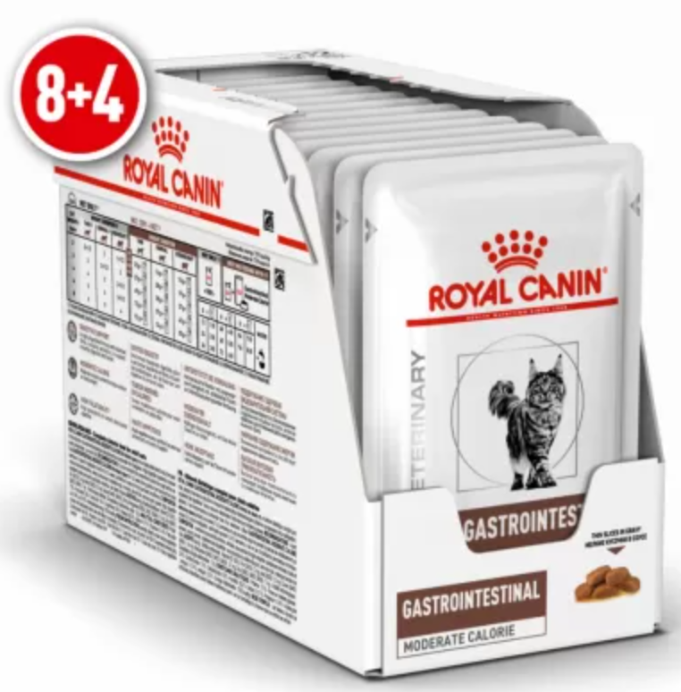 Royal Canin Gastrointestinal Moderate Calorie 85гр*12шт паучи для кішок (при розладах травлення)