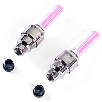 Ковпачки, що світяться, для ніпеля на колеса Fireflys (Рожеві) світлодіодна підсвітка (ковпачки) 2 шт./пач./пач. (ST)